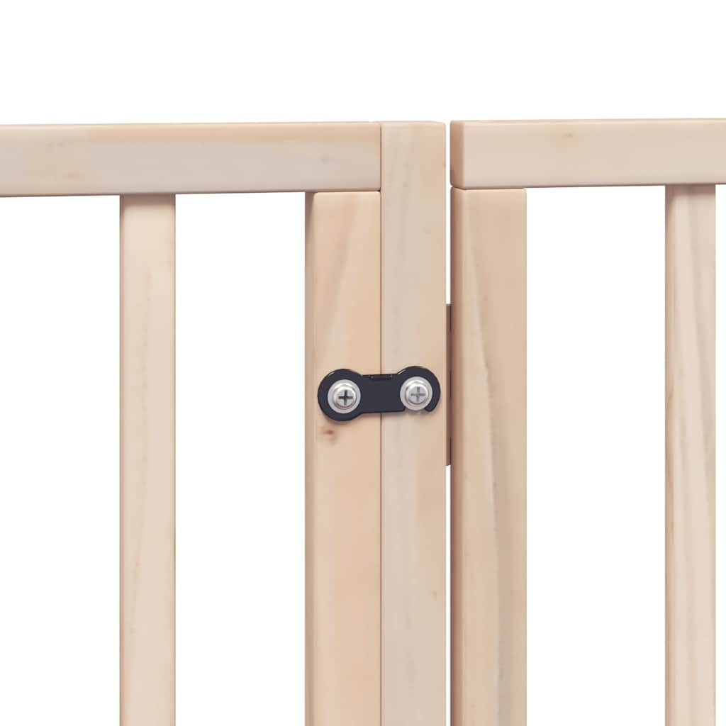 Vrata za pse s vratašcima 12 panela sklopiva 600 cm drvo topole Smeđa 50 x 90 x 2 cm