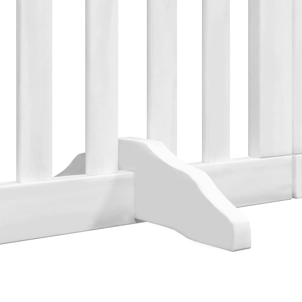 Vrata za pse s vratašcima 12 panela sklopiva 600 cm drvo topole Bijela 50 x 60 x 2 cm