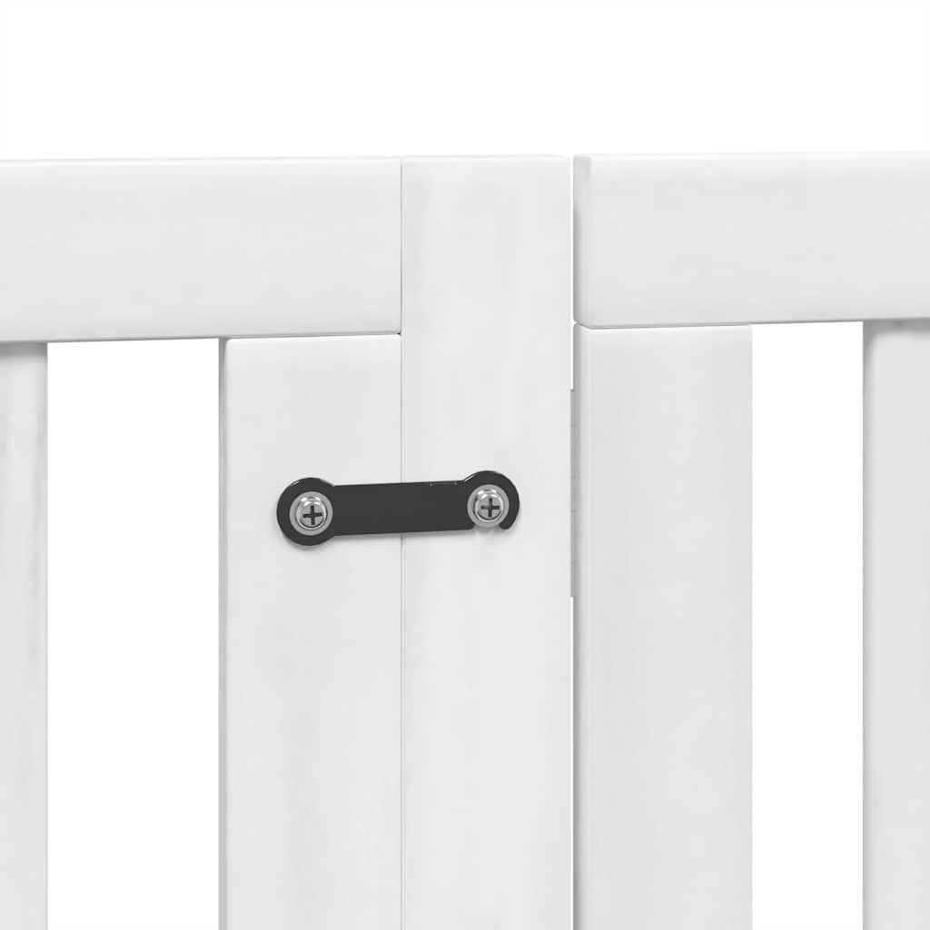 Vrata za pse s vratašcima 12 panela sklopiva 600 cm drvo topole Bijela 50 x 60 x 2 cm