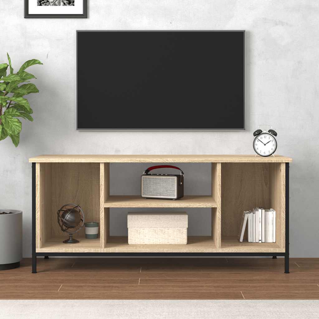 TV ormarić boja hrasta 102x35x45 cm od konstruiranog drva Smeđa