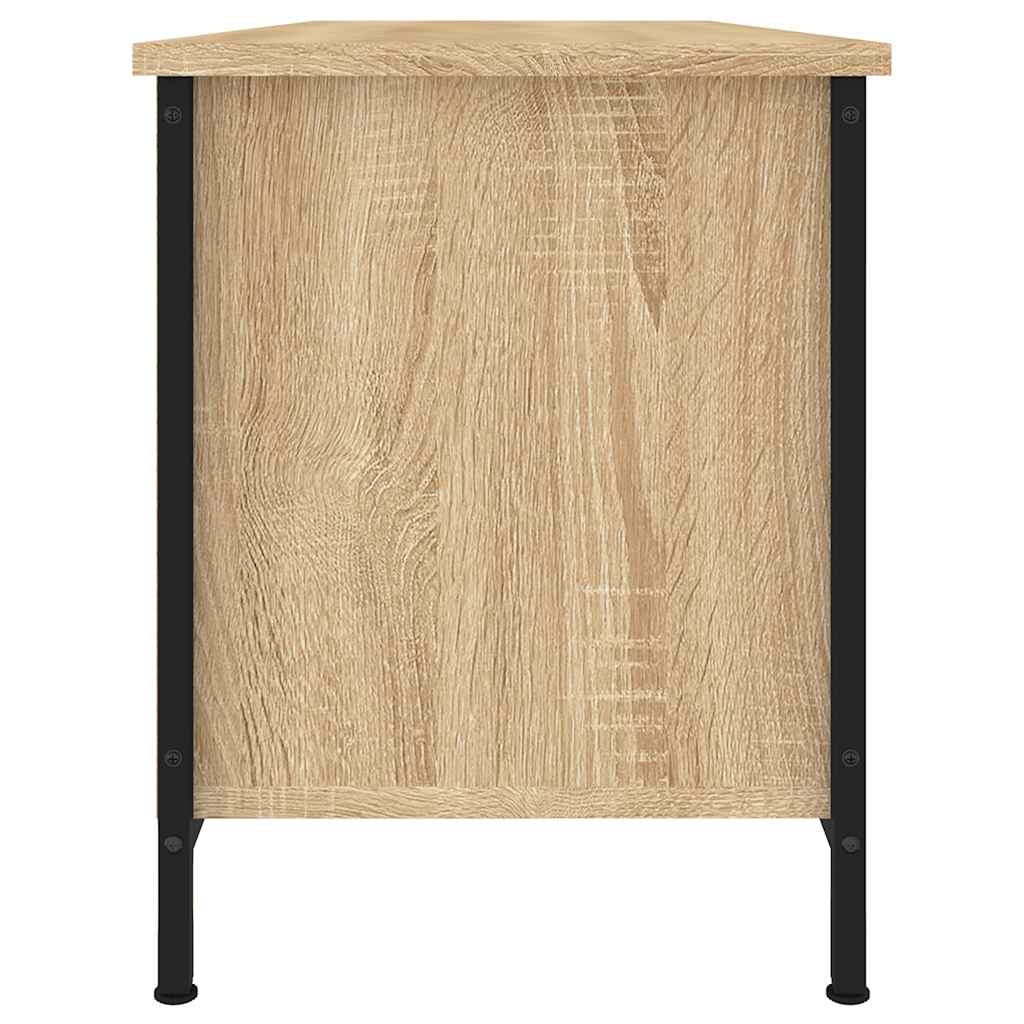 TV ormarić boja hrasta 102x35x45 cm od konstruiranog drva Smeđa