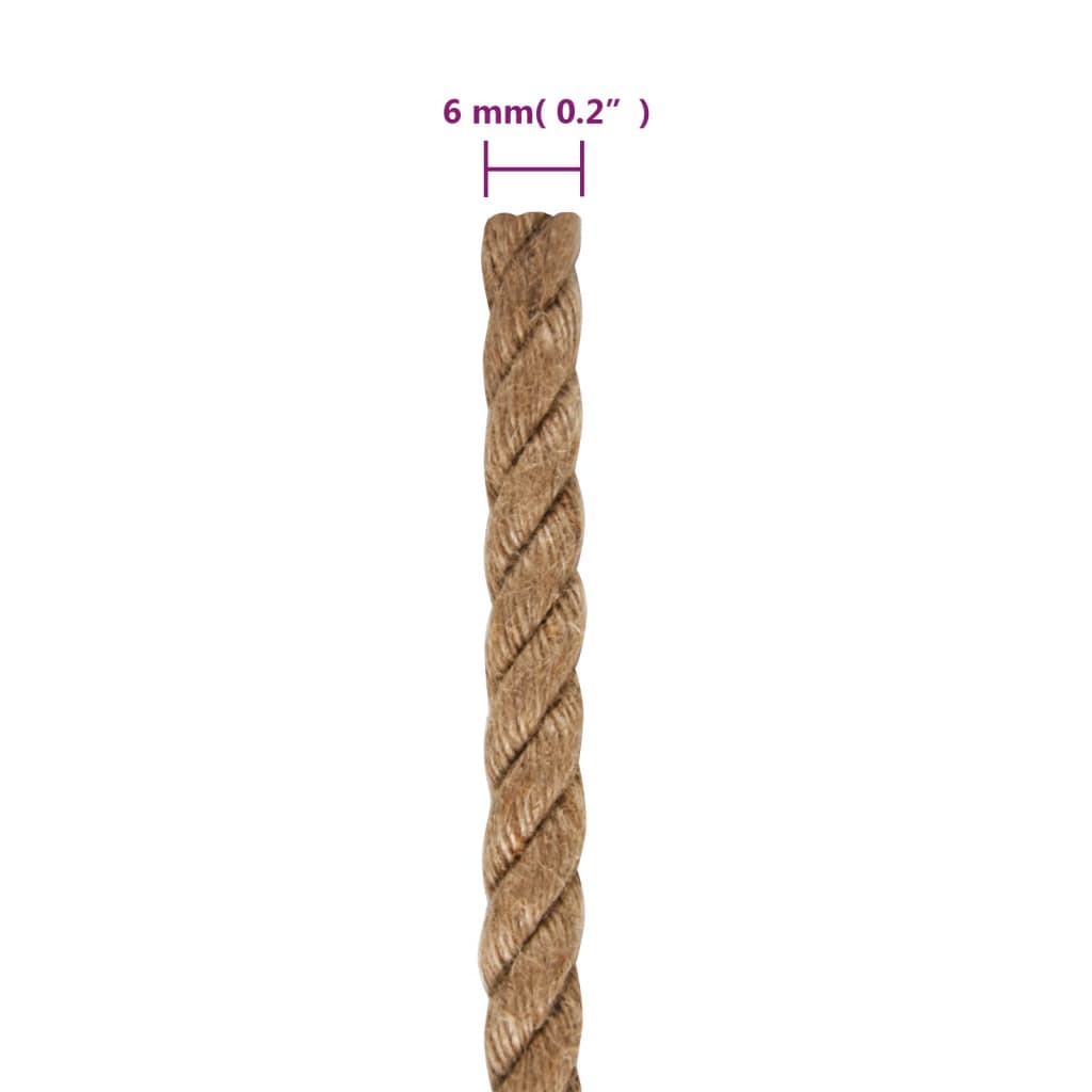 Uže od jute dužina 50 m debljina 6 mm