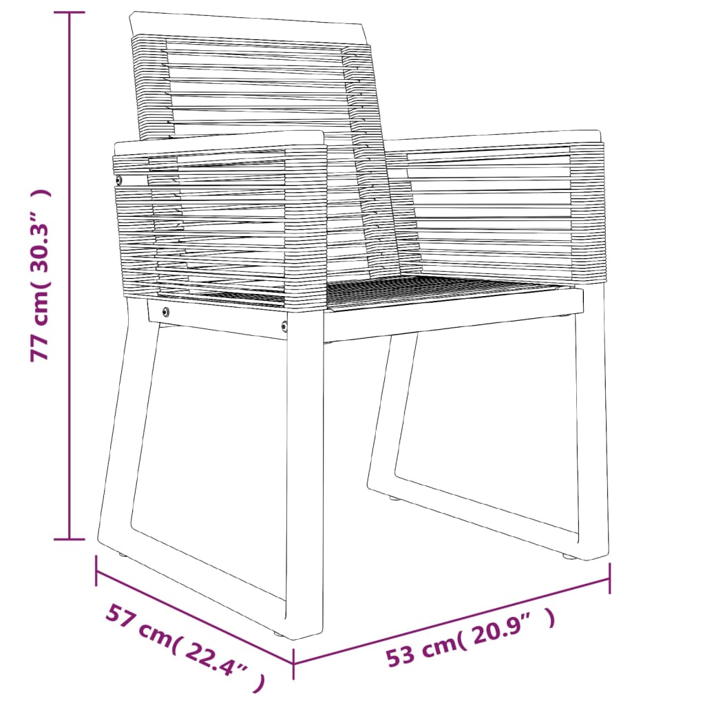 5-dijelni vrtni blagovaonski set od PVC ratana crni Crna Dužina stola 160 cm