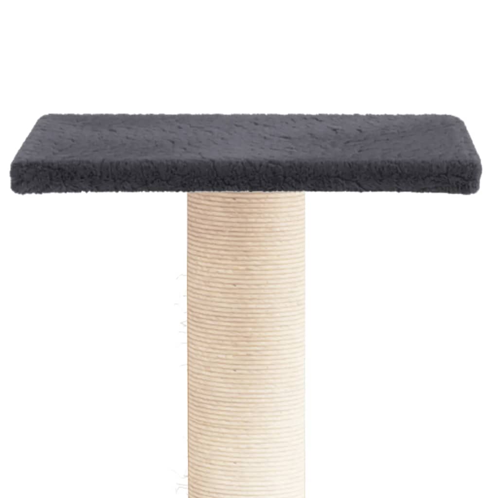 Grebalica za mačke s platformom tamnosiva 38 cm
