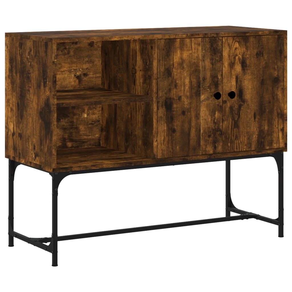 Komoda boja dimljenog hrasta 100x40x79,5 cm konstruirano drvo