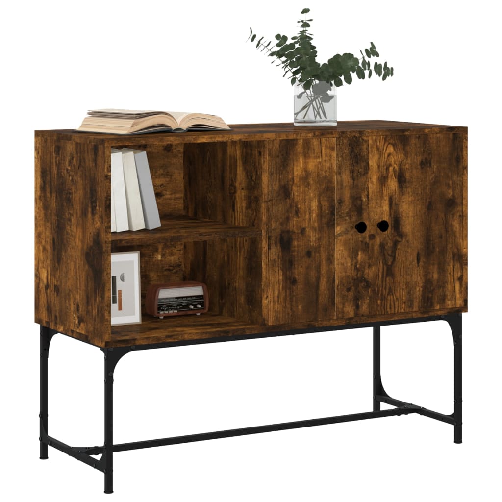 Komoda boja dimljenog hrasta 100x40x79,5 cm konstruirano drvo