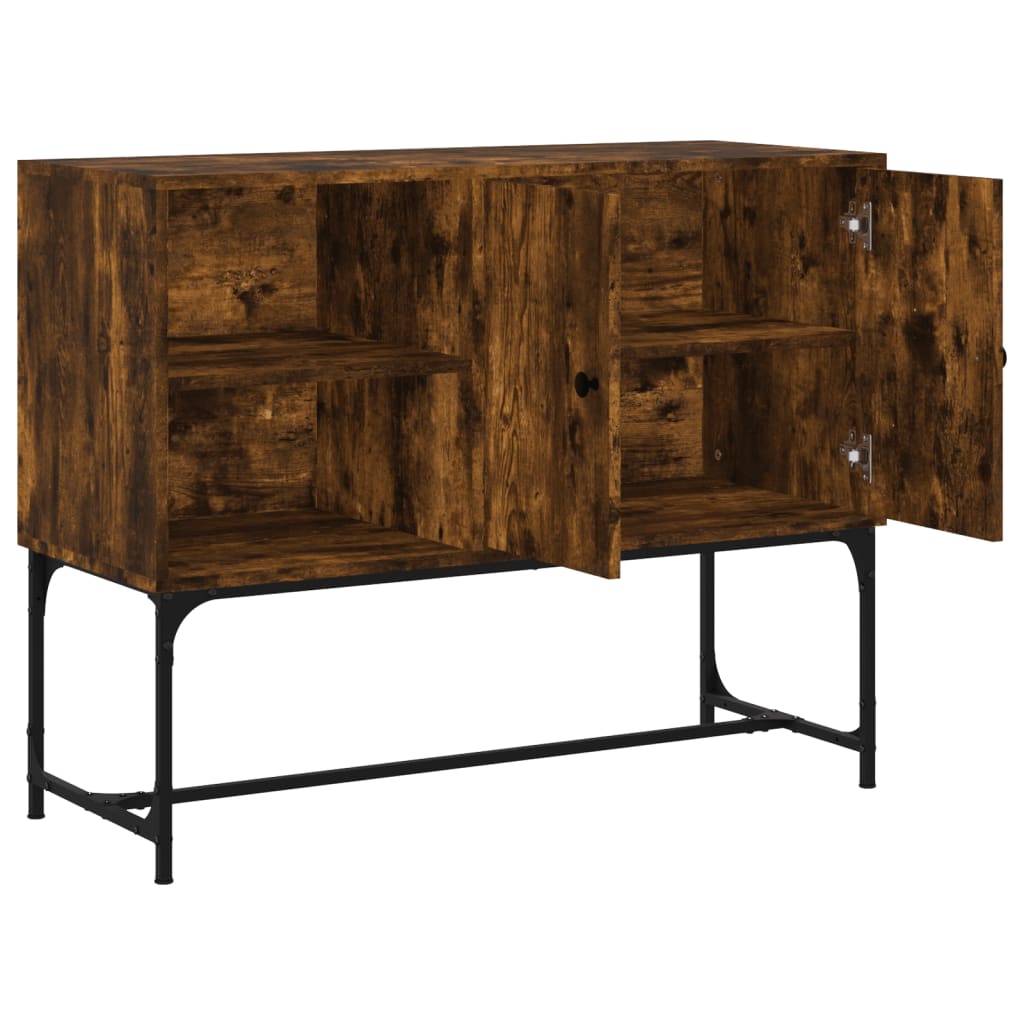 Komoda boja dimljenog hrasta 100x40x79,5 cm konstruirano drvo