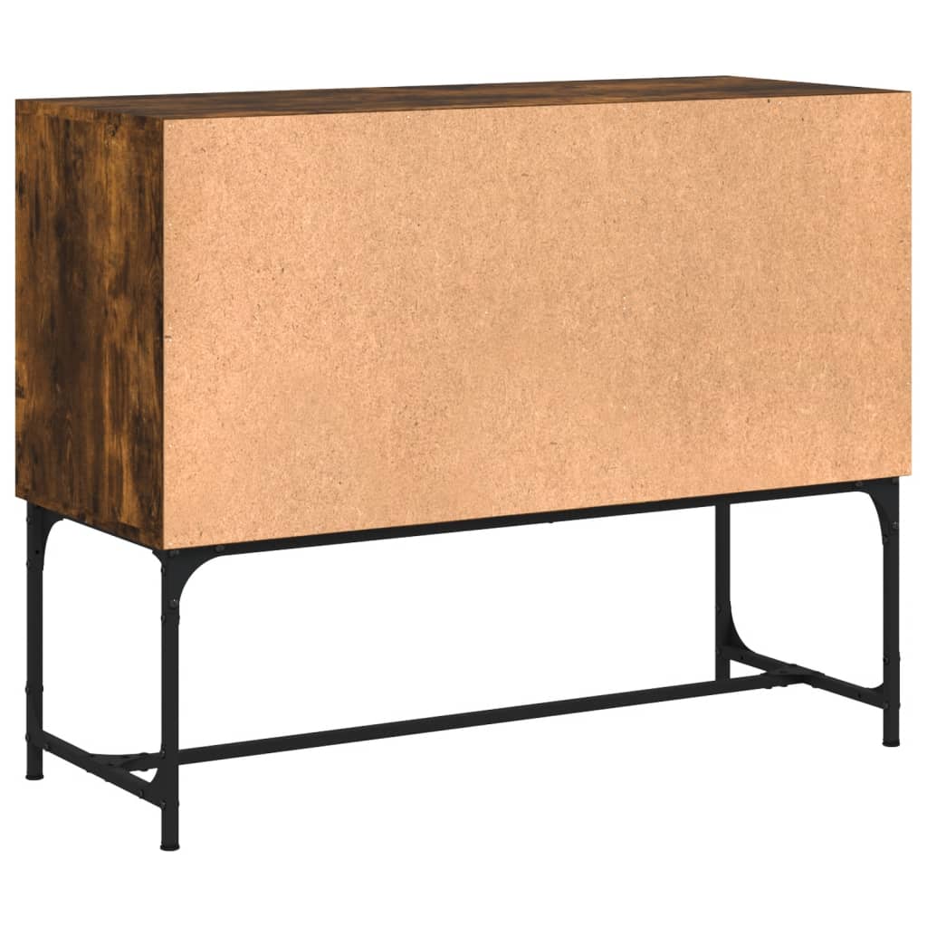 Komoda boja dimljenog hrasta 100x40x79,5 cm konstruirano drvo