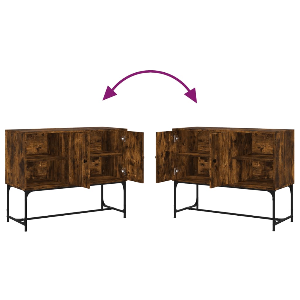 Komoda boja dimljenog hrasta 100x40x79,5 cm konstruirano drvo