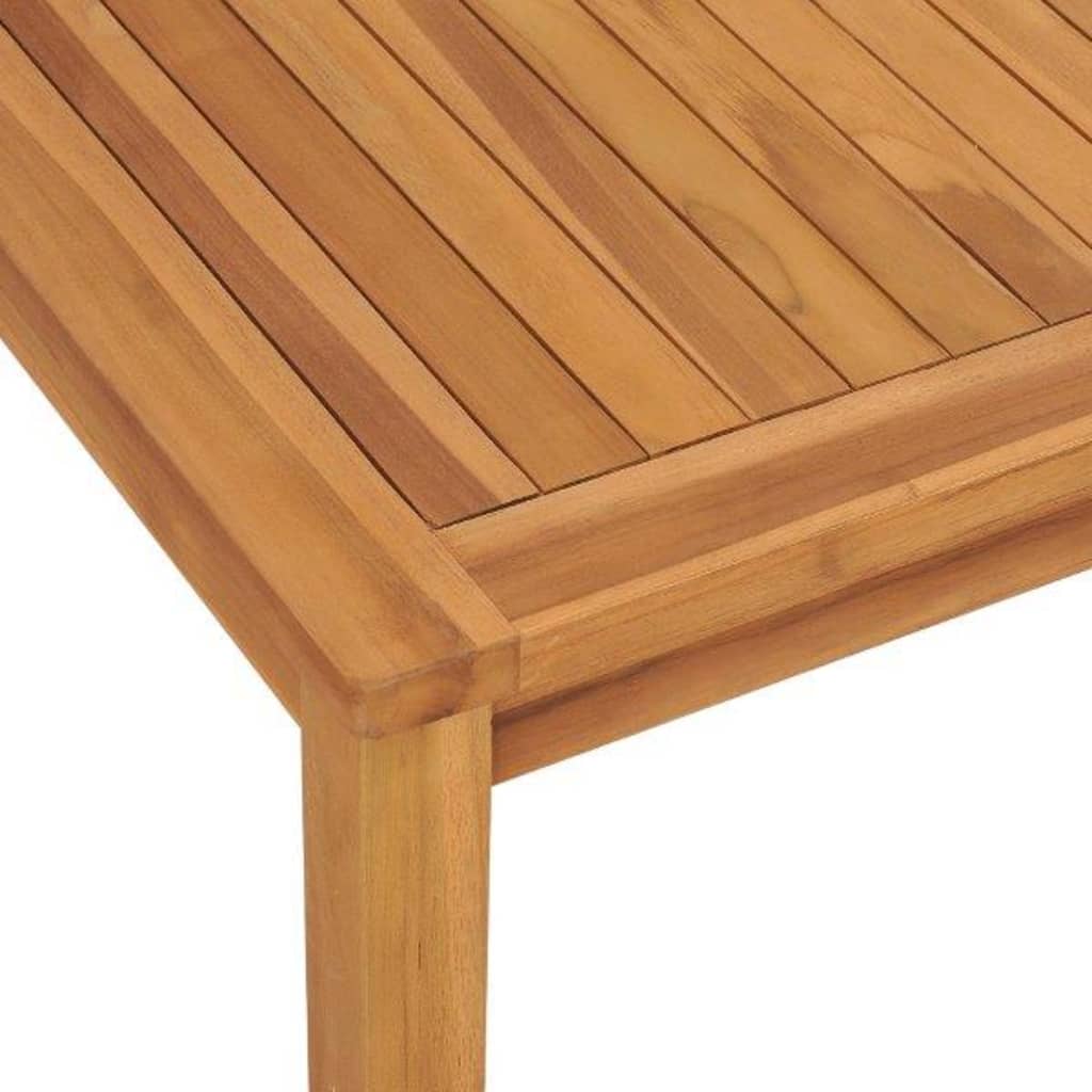 3-dijelni vrtni blagovaonski set od masivne tikovine Smeđa Dužina stola 110 cm