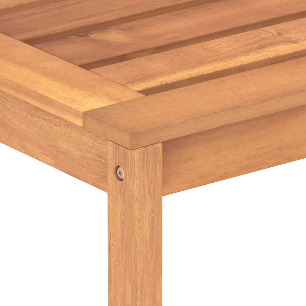 3-dijelni vrtni blagovaonski set od masivne tikovine Smeđa 140 cm table length