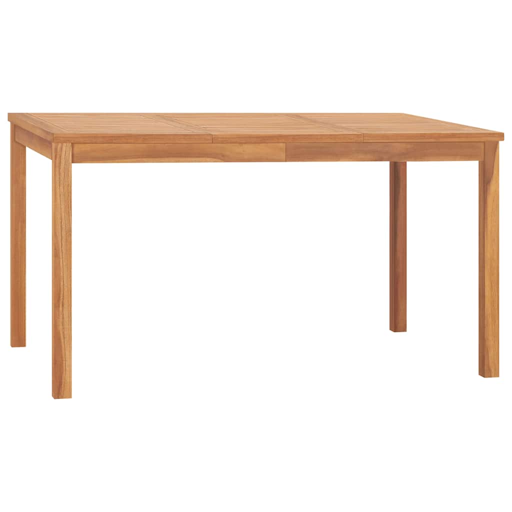 3-dijelni vrtni blagovaonski set od masivne tikovine Smeđa 140 cm table length