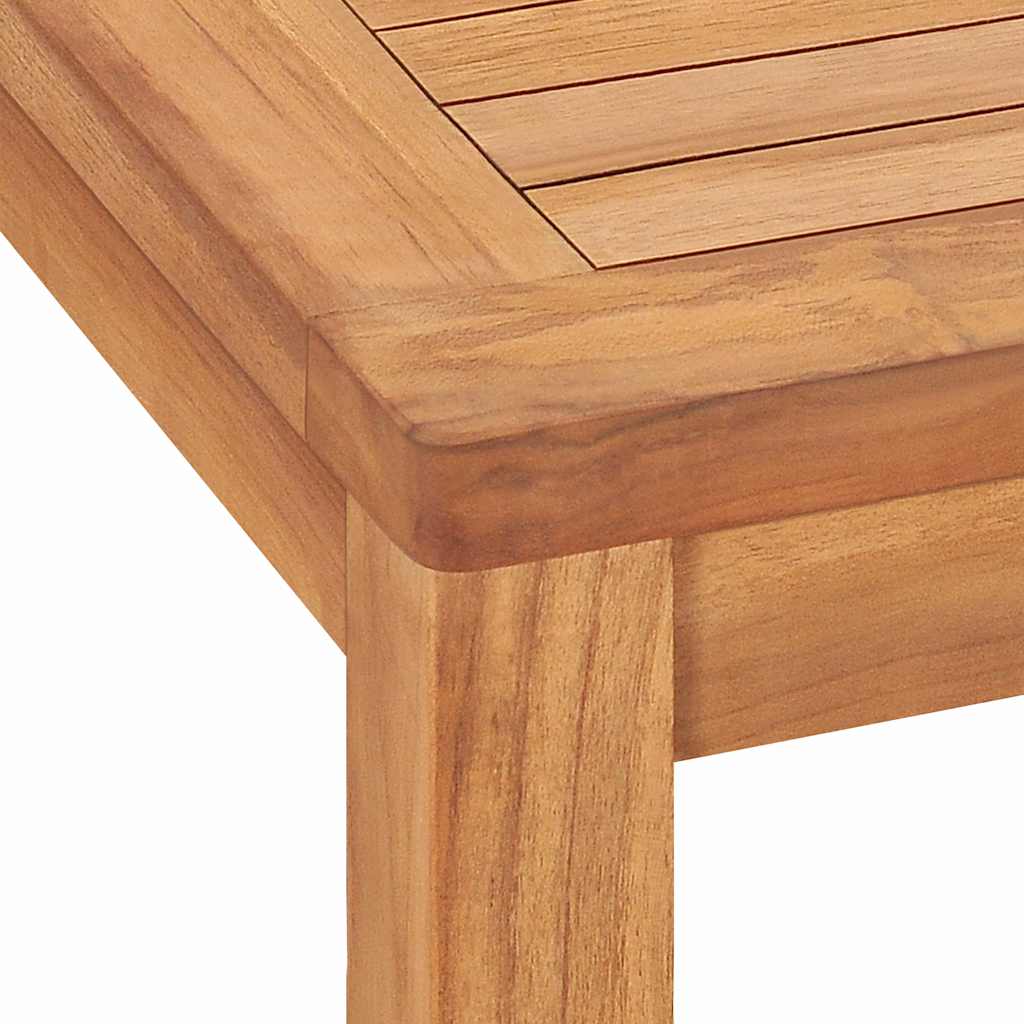 3-dijelni vrtni blagovaonski set od masivne tikovine Smeđa 140 cm table length
