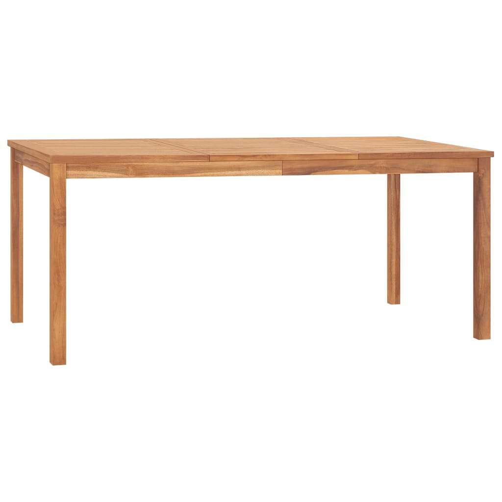 3-dijelni vrtni blagovaonski set od masivne tikovine Smeđa 180 cm table length