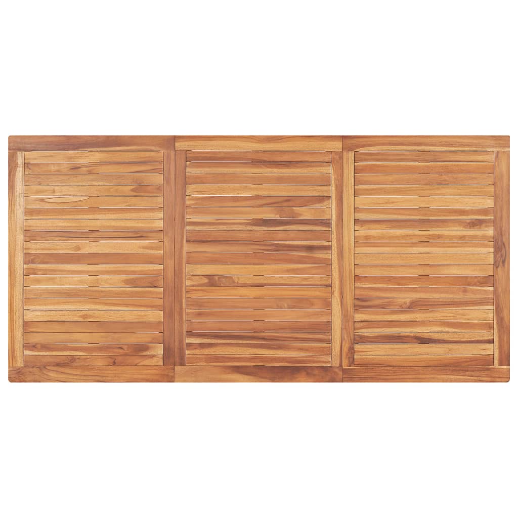 3-dijelni vrtni blagovaonski set od masivne tikovine Smeđa 180 cm table length