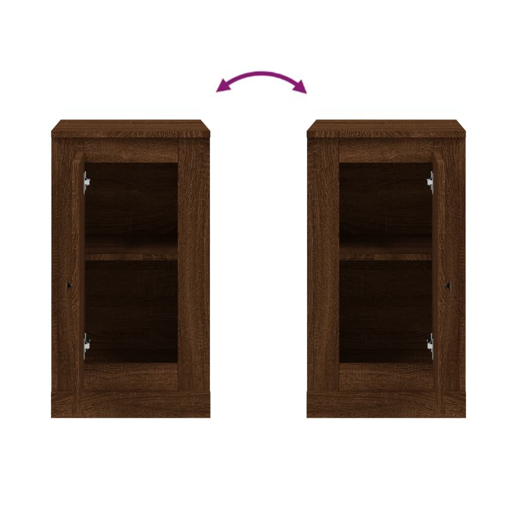 Komoda boja smeđeg hrasta 37,5x35,5x67,5cm konstruirano drvo