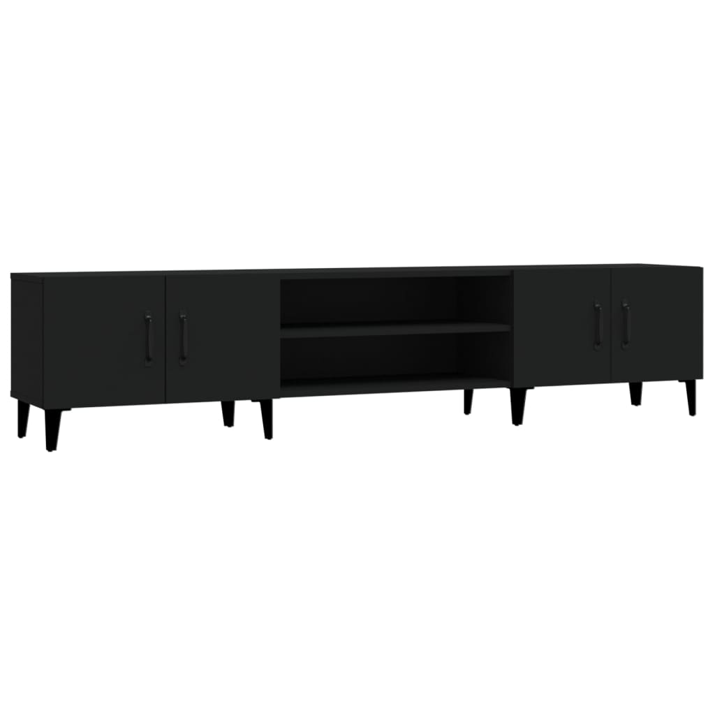 TV ormarić crni 180x31,5x40 cm od konstruiranog drva