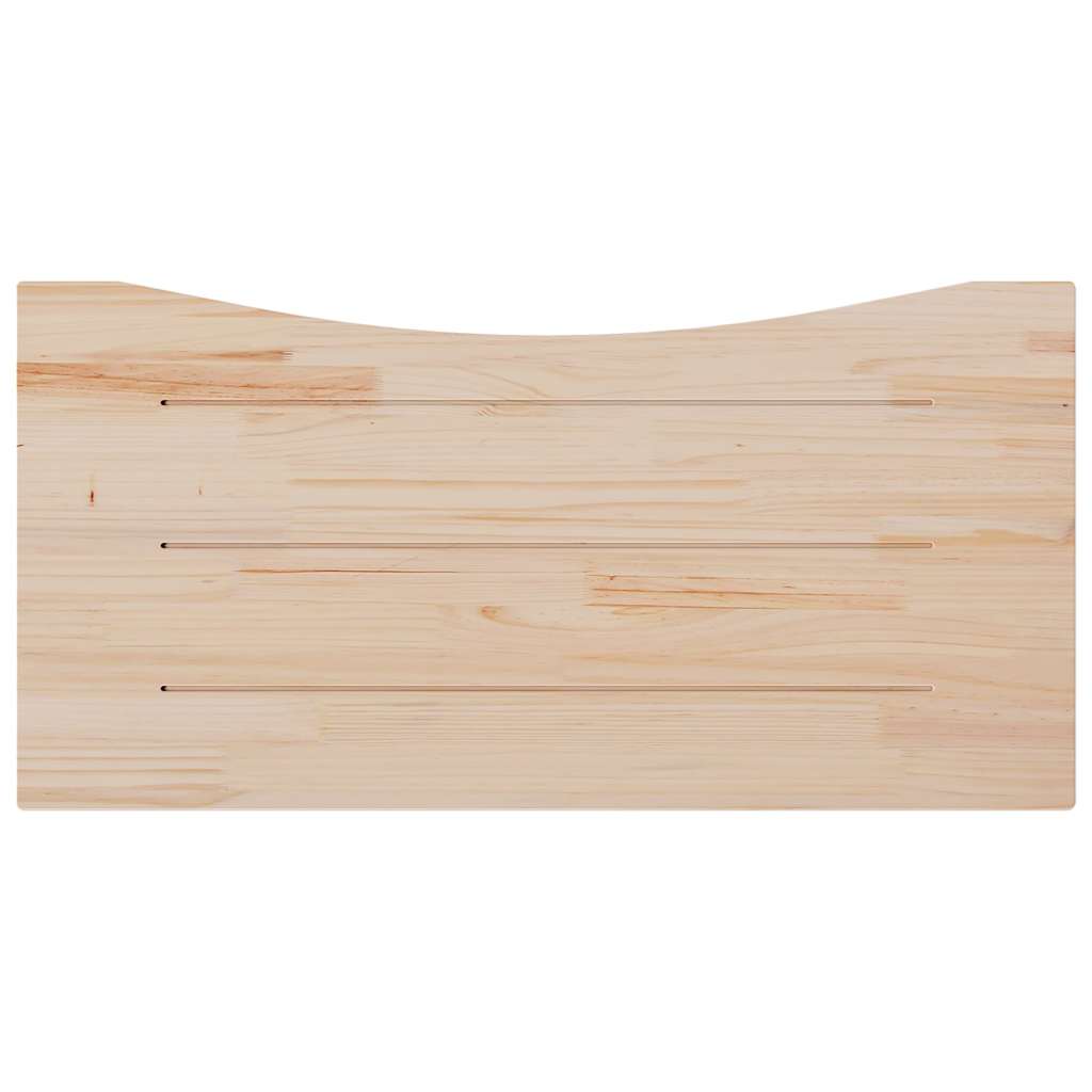 Ploča za radni stol bijela 100x50x2,5 cm od masivne borovine