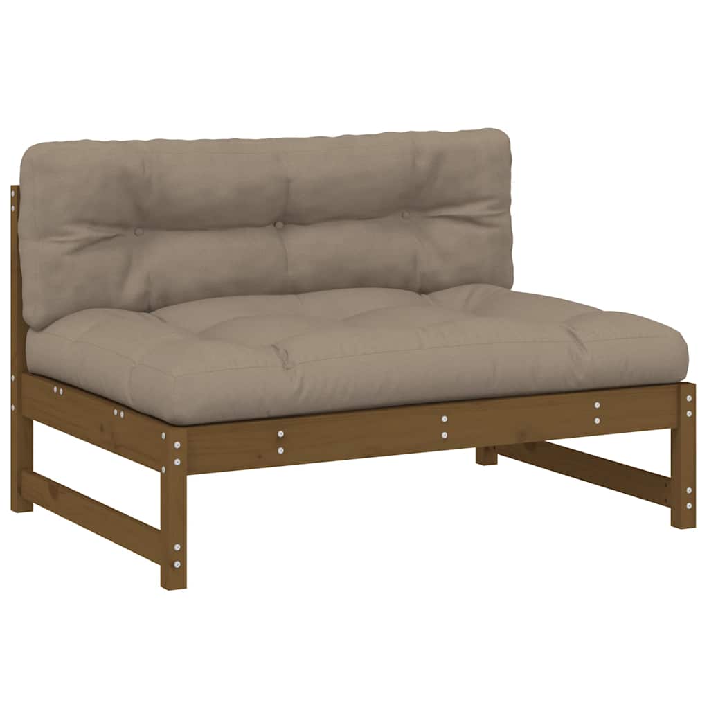Srednja sofa boja meda 120x80 cm od masivne borovine Smeđa