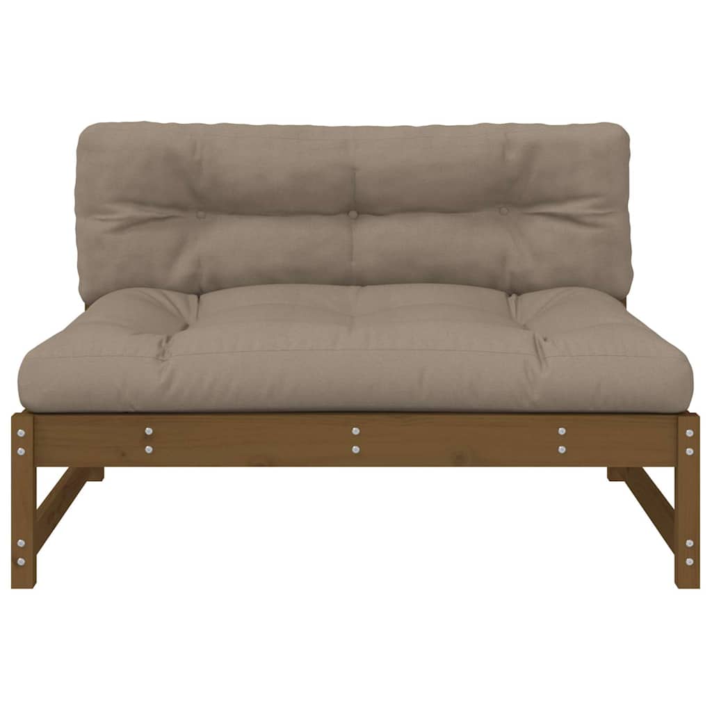 Srednja sofa boja meda 120x80 cm od masivne borovine Smeđa