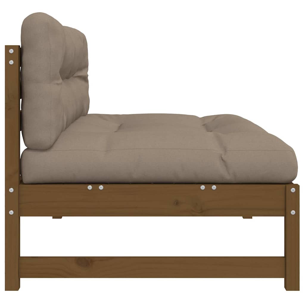 Srednja sofa boja meda 120x80 cm od masivne borovine Smeđa