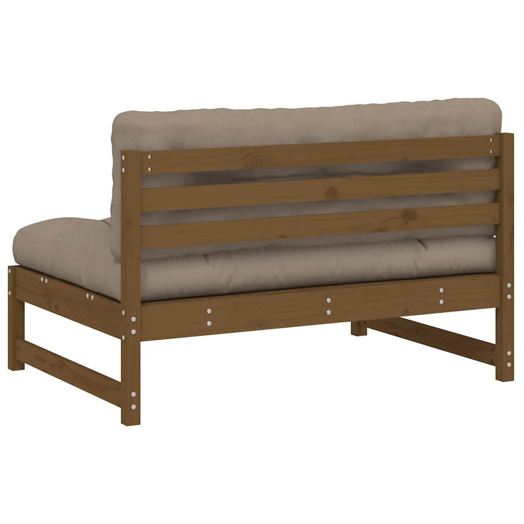 Srednja sofa boja meda 120x80 cm od masivne borovine Smeđa