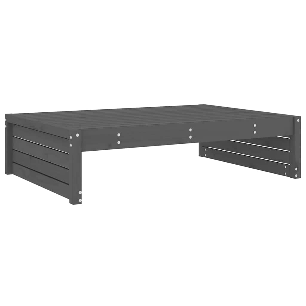 Vrtni tabure sivi 120 x 80 cm od masivne borovine