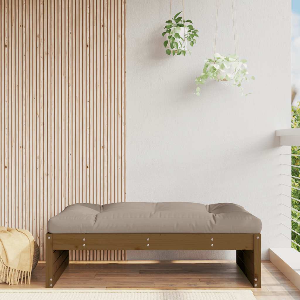 Vrtni tabure boja meda 120 x 80 cm od masivne borovine Smeđa