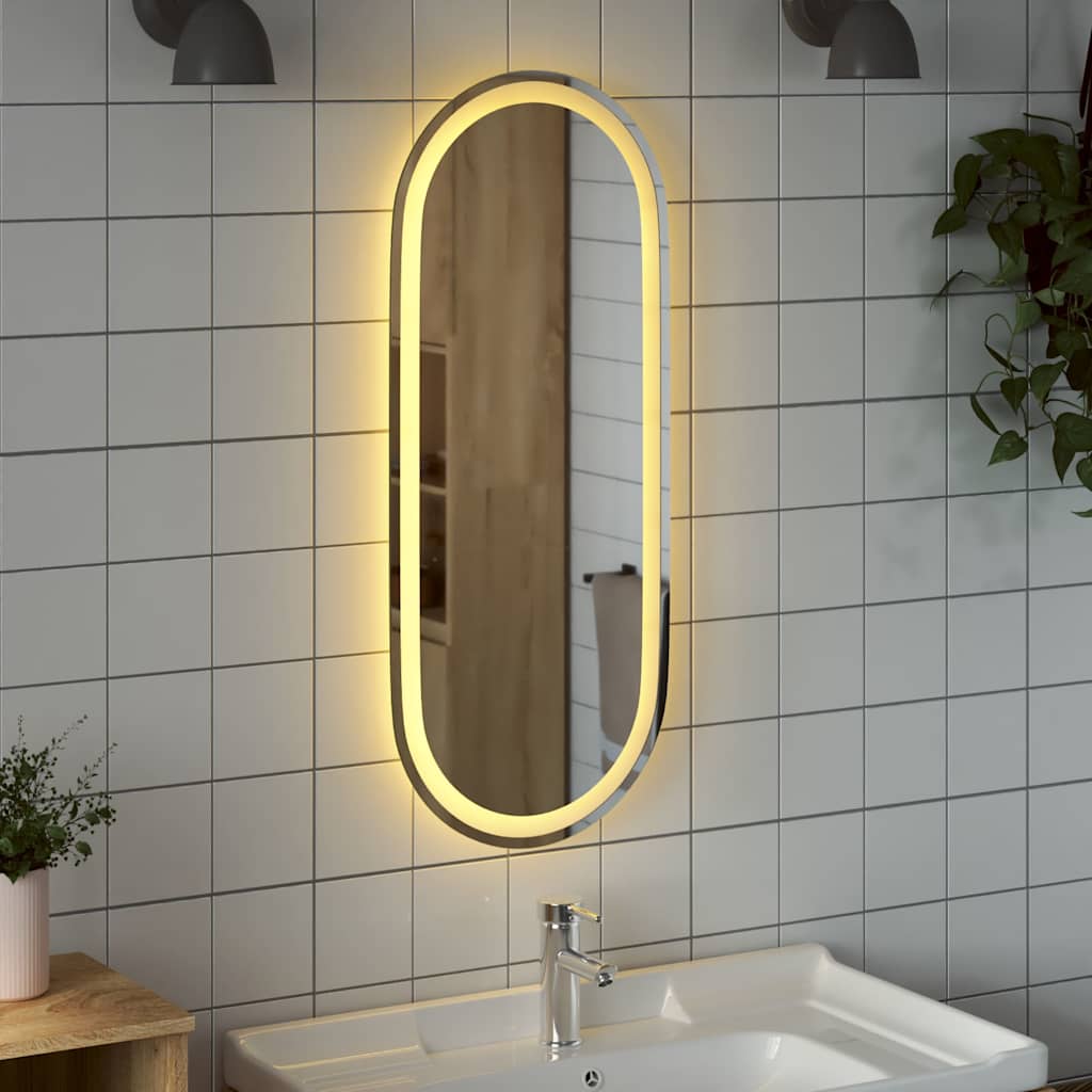LED kupaonsko ogledalo 90 x 40 cm ovalno