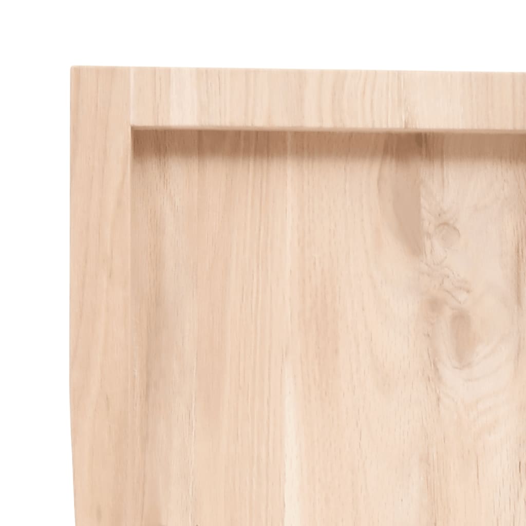 Zidna polica 80 x 60 x (2 - 6) cm neobrađena masivna hrastovina