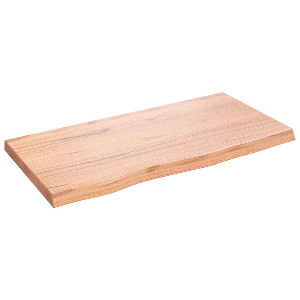 Zidna polica svjetlosmeđa 80x40x(2-4) cm obrađena hrastovina