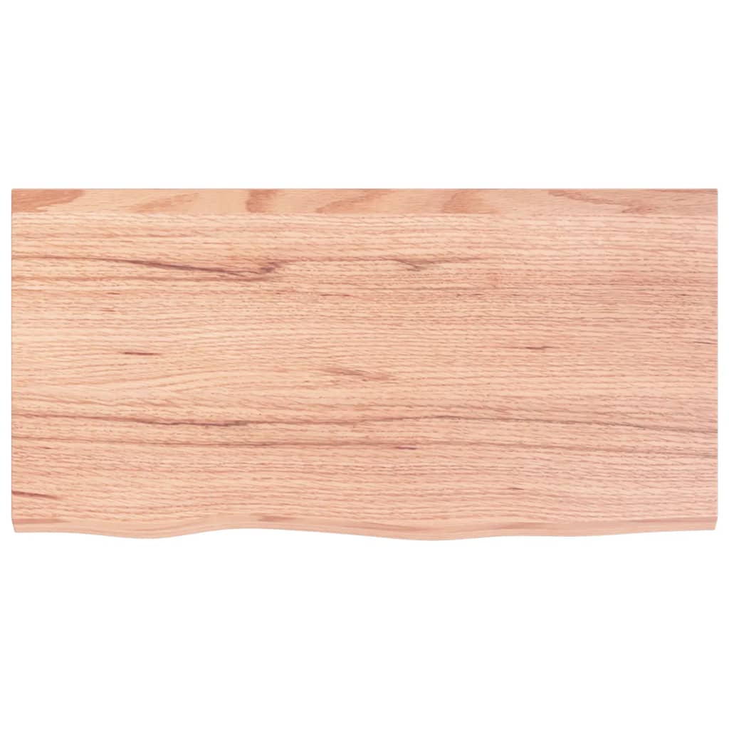 Zidna polica svjetlosmeđa 80x40x(2-4) cm obrađena hrastovina