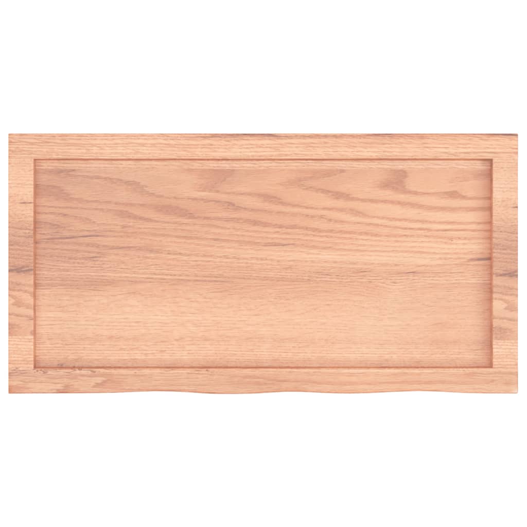 Zidna polica svjetlosmeđa 80x40x(2-4) cm obrađena hrastovina