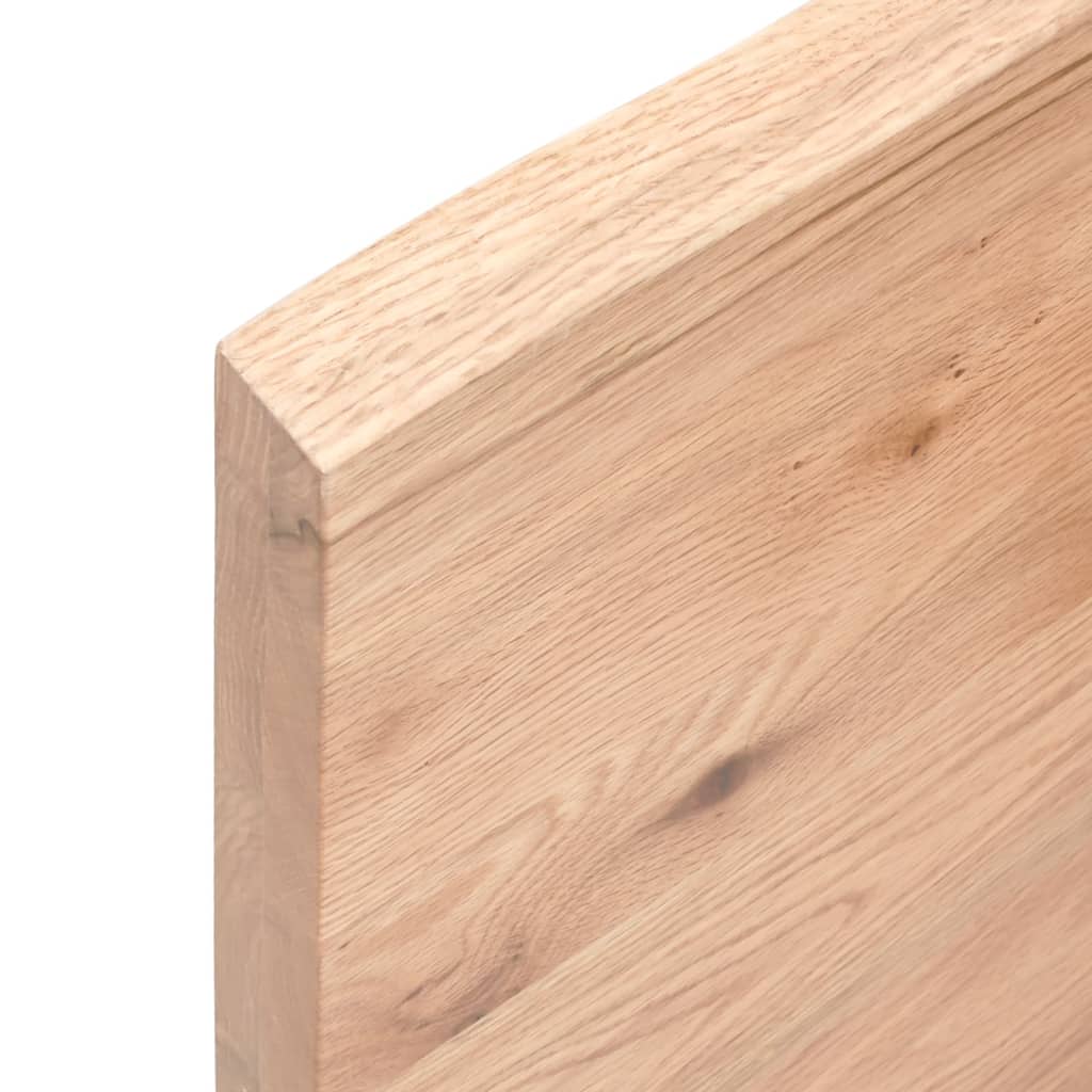 Zidna polica svjetlosmeđa 80x40x(2-4) cm obrađena hrastovina