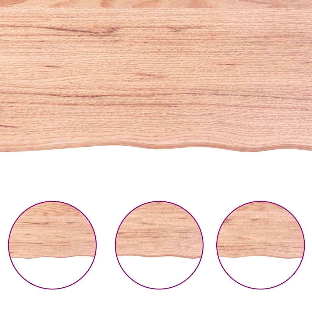 Zidna polica svjetlosmeđa 120x30x(2-4) cm obrađena hrastovina