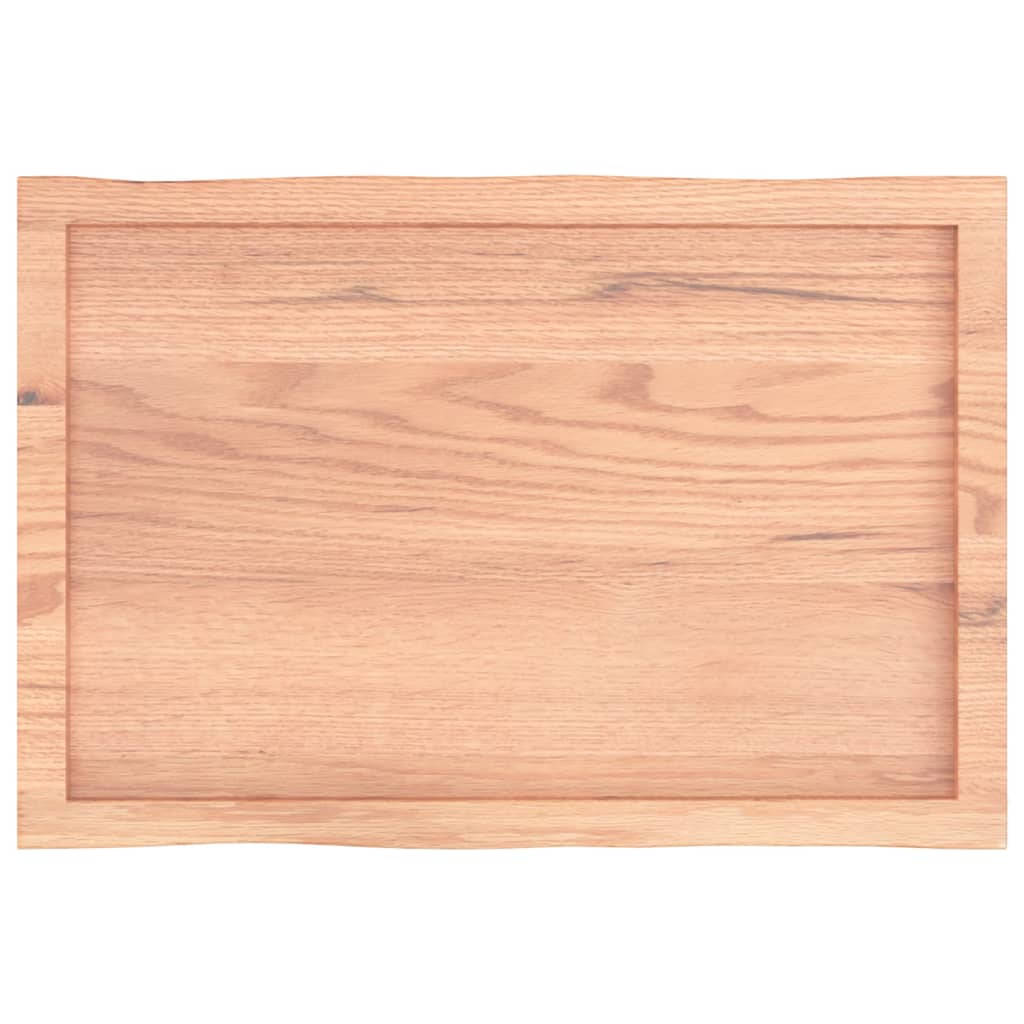 Stolna ploča svjetlosmeđa 80x50x(2-6) cm obrađena hrastovina