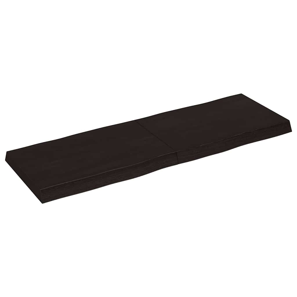 Stolna ploča tamnosmeđa 120x40x(2-6) cm obrađena hrastovina
