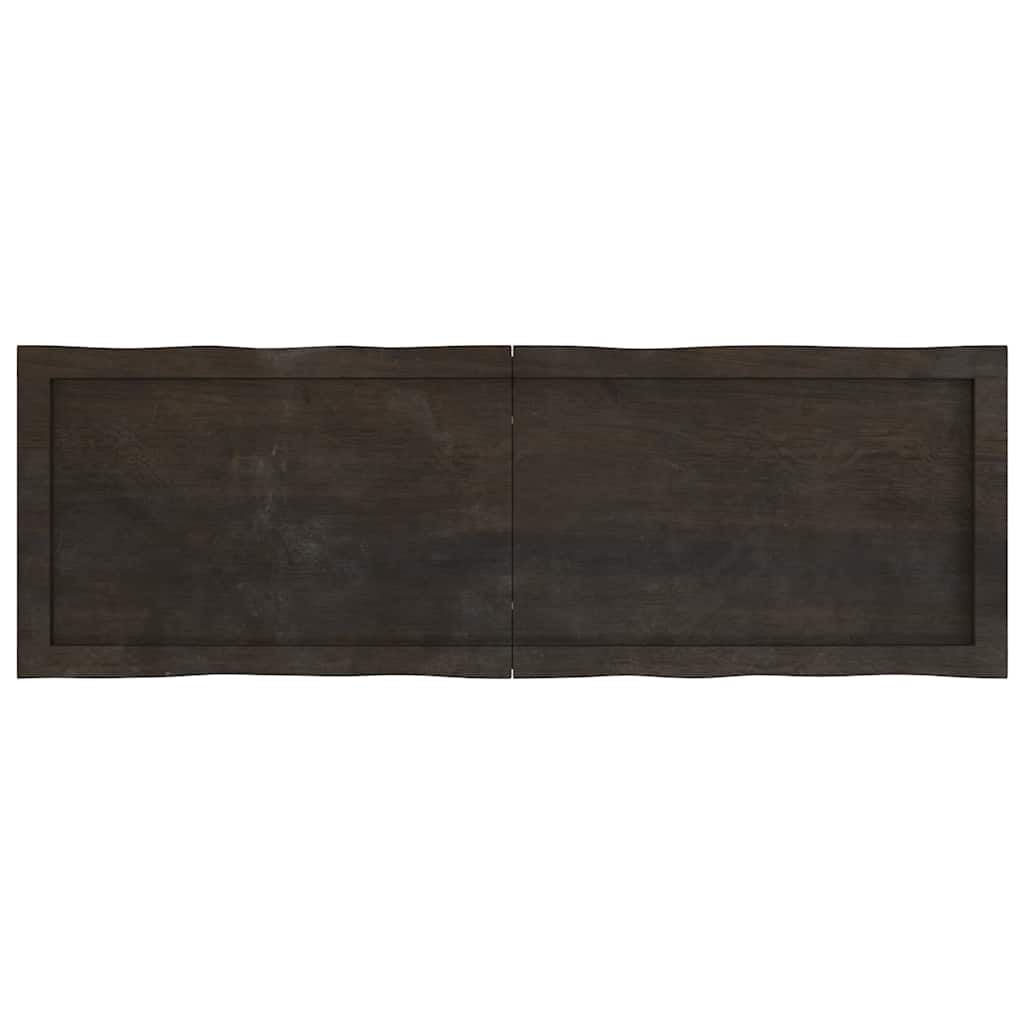 Stolna ploča tamnosmeđa 120x40x(2-6) cm obrađena hrastovina