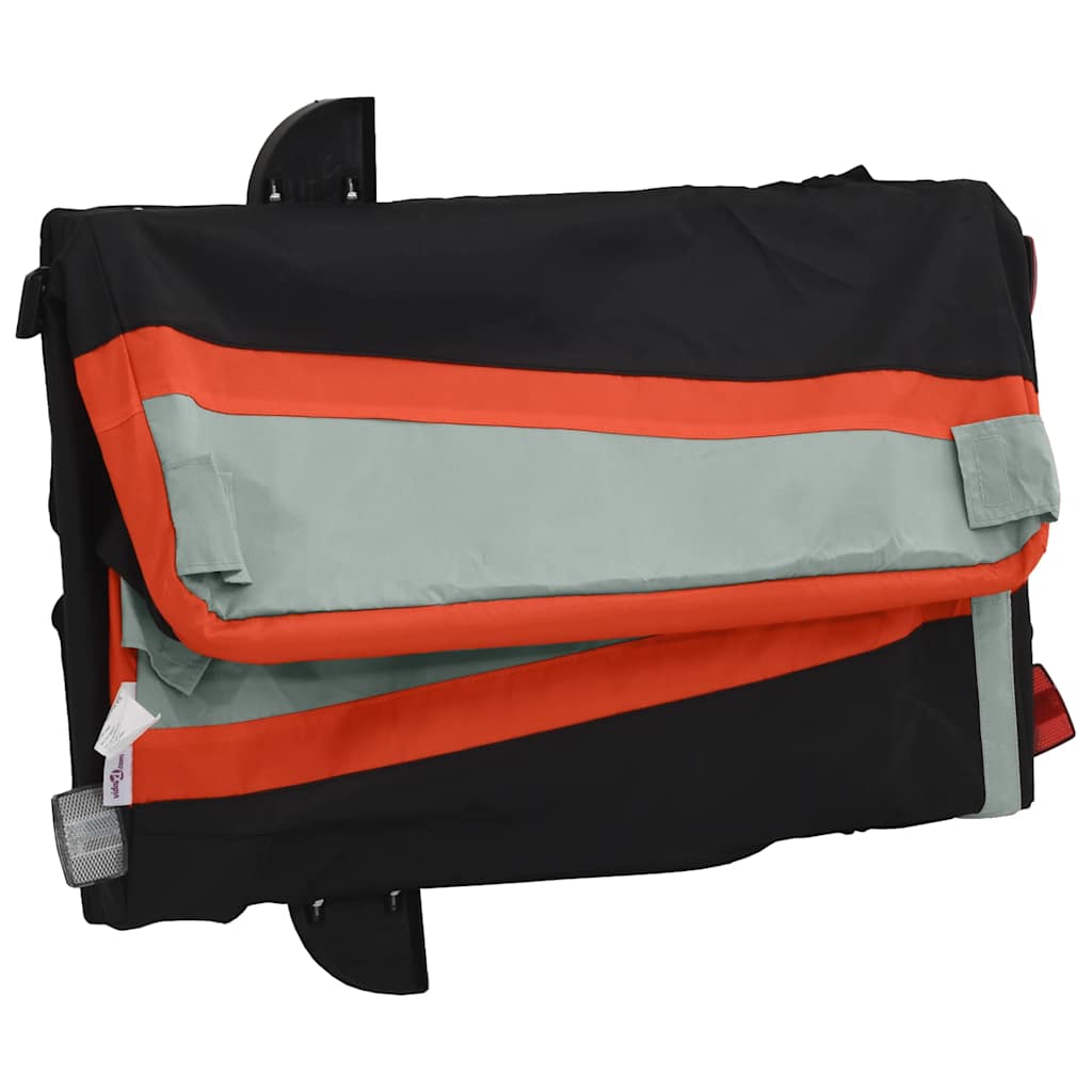 Prikolica za bicikl crno-narančasta 45 kg željezna 138 x 69 x 58 cm