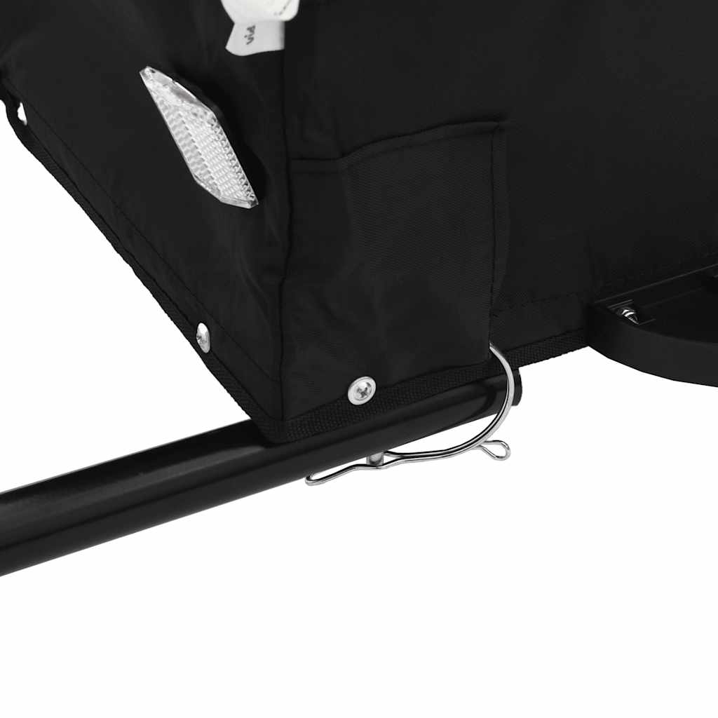Prikolica za bicikl crno-narančasta 45 kg željezna 138 x 69 x 58 cm