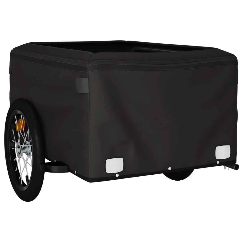 Prikolica za bicikl crno-crvena 45 kg željezna 124 x 62.5 x 52 cm