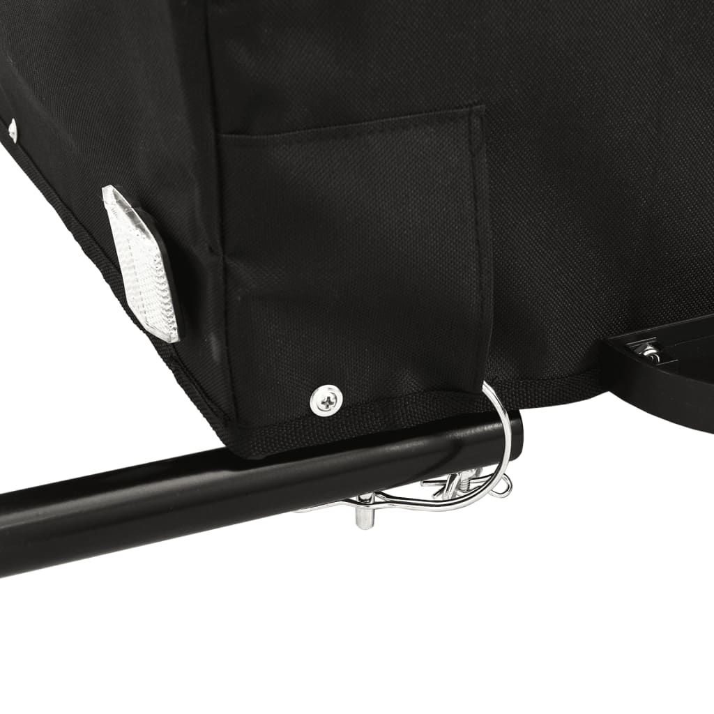Prikolica za bicikl crno-crvena 45 kg željezna 124 x 62.5 x 52 cm