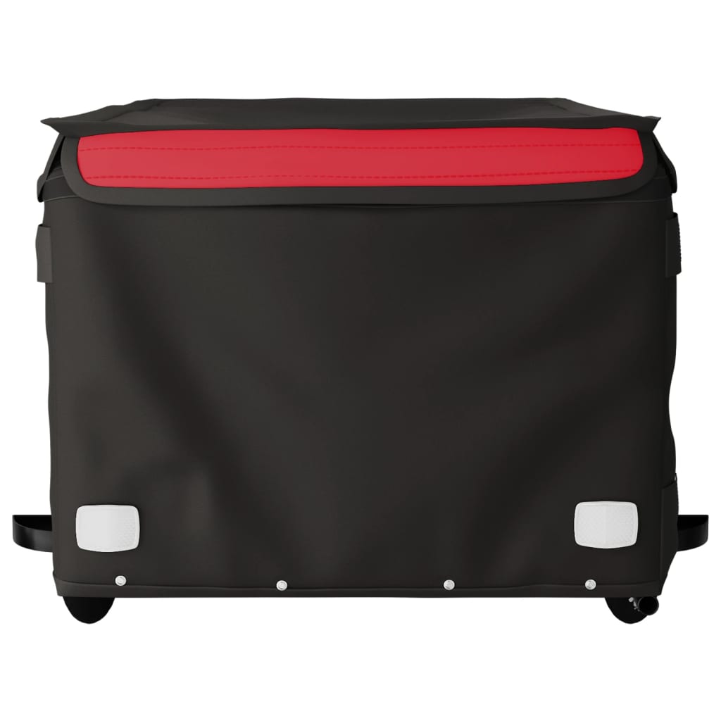 Prikolica za bicikl crno-crvena 45 kg željezna Crna 134 x 69 x 59 cm