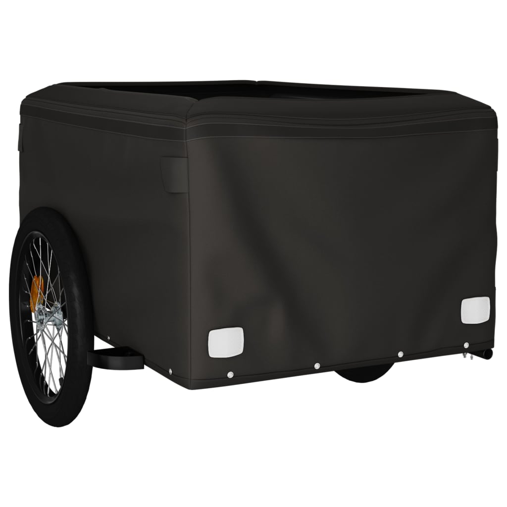Prikolica za bicikl crno-crvena 45 kg željezna Crna 134 x 69 x 59 cm