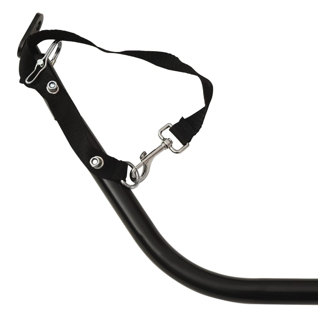 Prikolica za bicikl crno-crvena 45 kg željezna Crna 134 x 69 x 59 cm