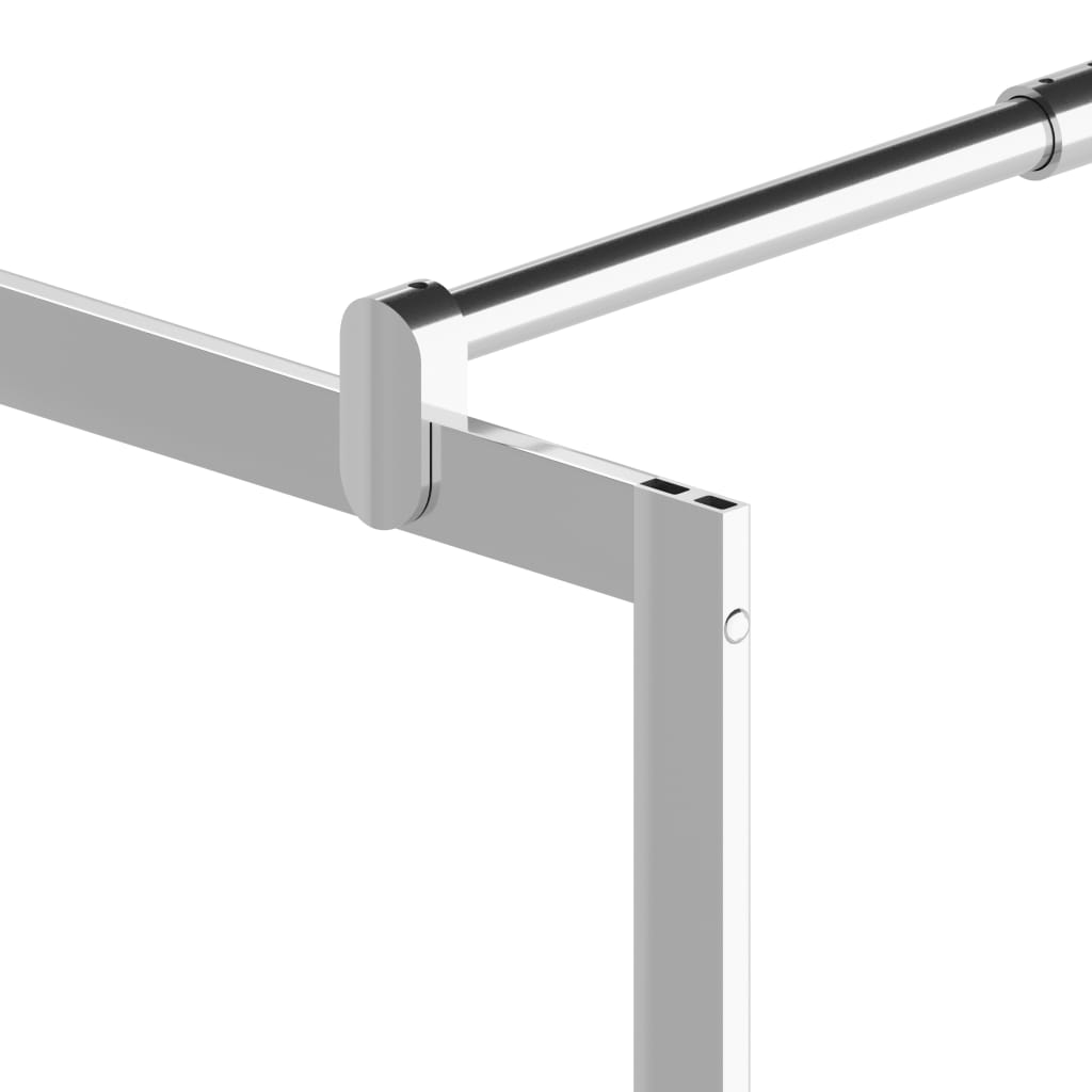 Pregrada za tuš s policom krom 100x195 cm staklo ESG i aluminij