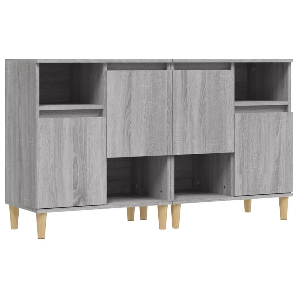 Komode 2 kom boja hrasta 60 x 35 x 70 cm od konstruiranog drva Siva