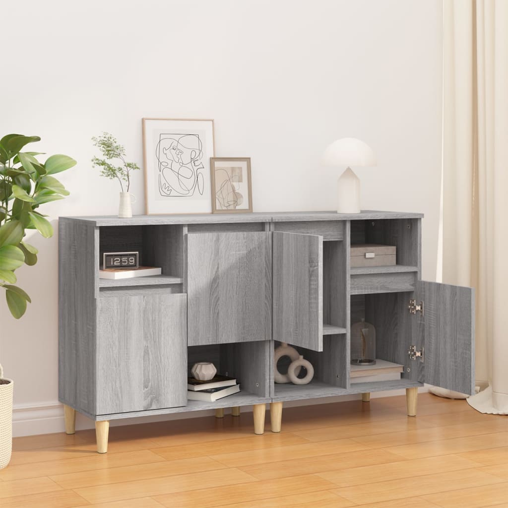 Komode 2 kom boja hrasta 60 x 35 x 70 cm od konstruiranog drva Siva