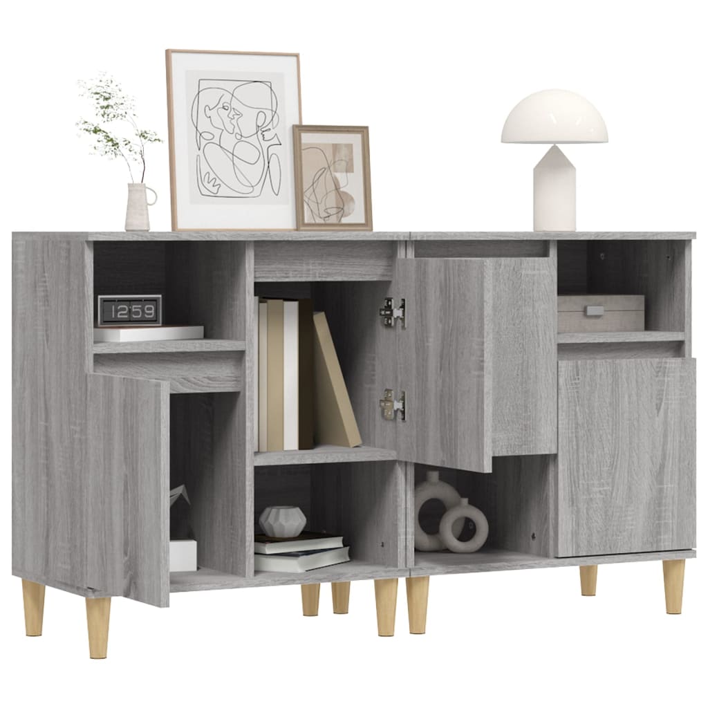 Komode 2 kom boja hrasta 60 x 35 x 70 cm od konstruiranog drva Siva