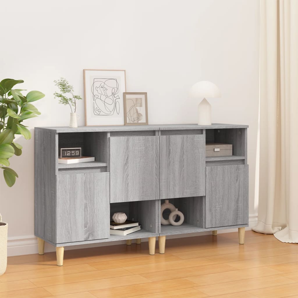 Komode 2 kom boja hrasta 60 x 35 x 70 cm od konstruiranog drva Siva